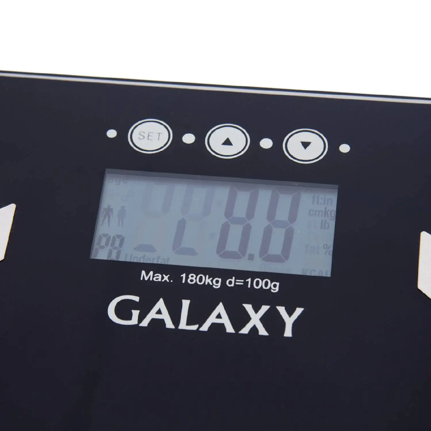 Весы напольные Galaxy GL 4850 (Предел 180 кг, шаг измерений 100 г, измерение уровня жира и воды в организме, мышечной и костной массы, ЖК-дисплей, стекло, автовыключение)