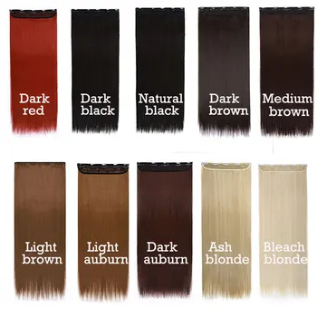 Snoilite Fall to waist Long straight Clip in One Piece Hair Extension One Piece Real Natural hair Synthetic clip Extension hair 5
