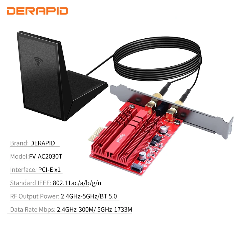 Сетевая карта PCI E Wireless AC 9260 9260NGW 2030 Мбит/с 802.11ac Bluetooth 5 0 PCIE 1X Wifi адаптер для Windows