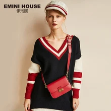 EMINI HOUSE, классические сумки с замком, женские сумки из спилка, женская сумка через плечо, сумки через плечо для женщин, высокое качество, женская сумка-мессенджер