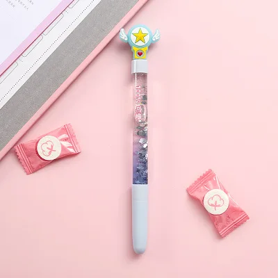 Милая 0,5 мм волшебная палочка Единорог шариковая ручка песок флэш кристальная ручка цвета радуги креативная шариковая ручка детский подарок новинка statio - Цвет: A0323