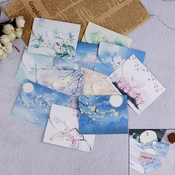

Cute Scrapbooking Chinese Vintage Style Flowers Paper Envelope For Letter 10pcs Creative Stationery Paper Postcards Card