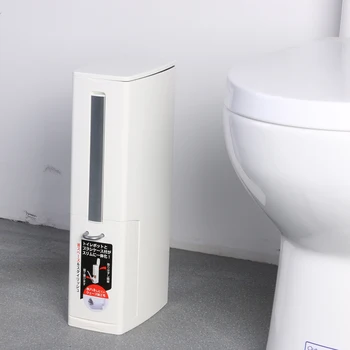 

Plastic Bathroom Trash Can with Toilet Brush Waste Bin Dustbin Garbage Bucket Eco-friendly Bathroom Cleaning Tools