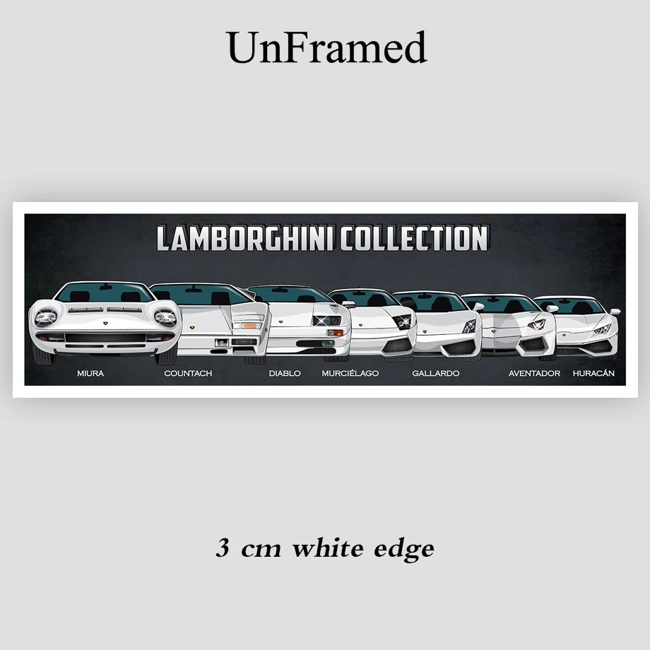 UnFramed k1446-2 Винтажный/Ретро хит 911 постер для спортивного автомобиля 5 штук классический автомобиль Ностальгический Для картины на холсте настенный Декор для дома печатные изображения HD - Цвет: UnFramed k1446-2