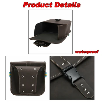 

Pouch Motorcycle Saddle Bags PU Left/right Organizer 2PCS Side Box Tool