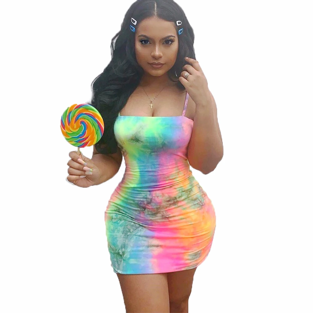 colorful bodycon dress