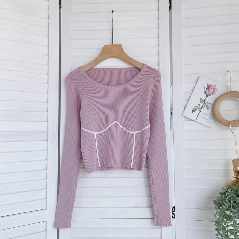 SINGREINY 2021 Women Knitted Sweater Long Sleeves O Neck Solid Elastic Slim Knit Basic Tops Autumn Casual Female Pullovers christmas sweatshirt