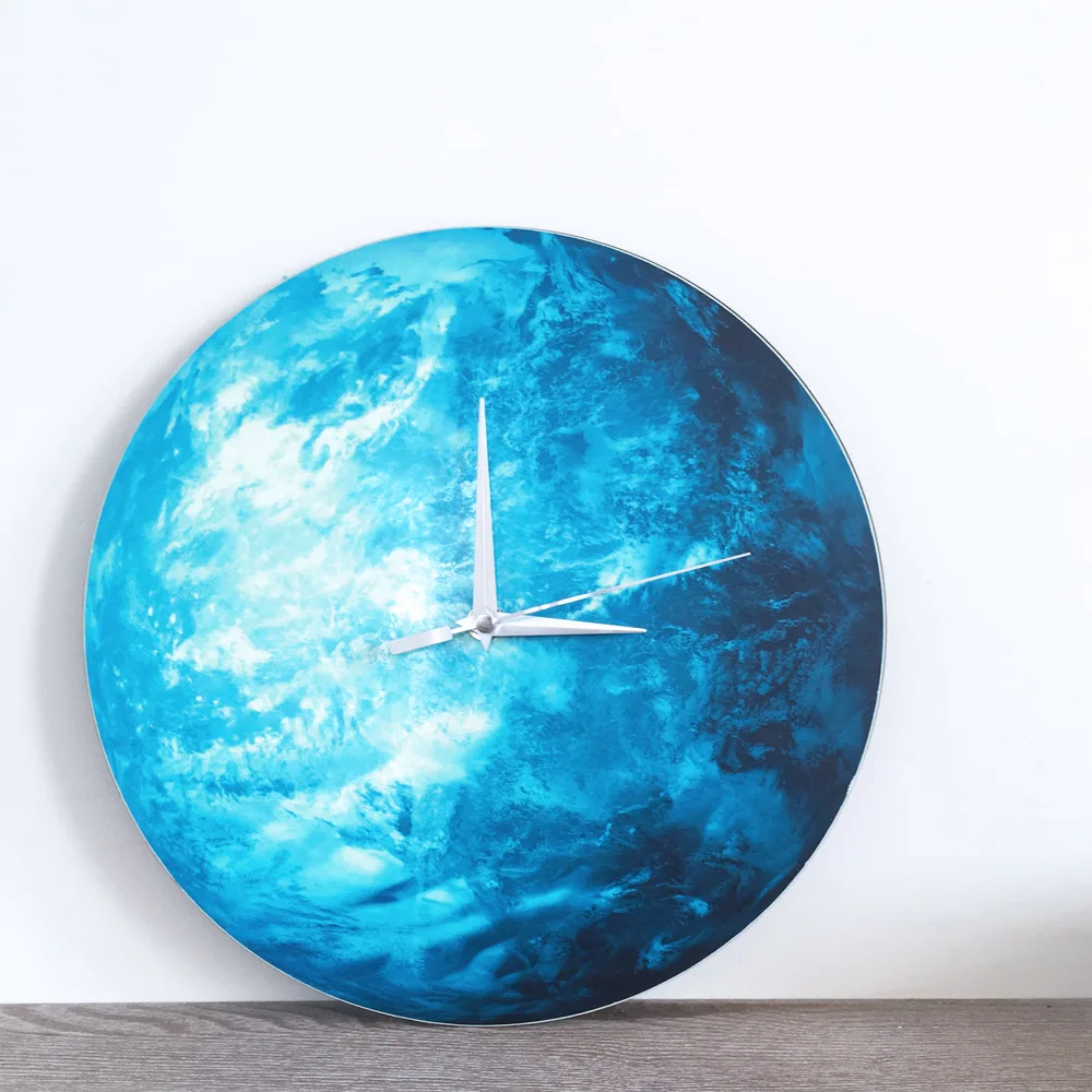 Funlife креативные Светящиеся Настенные часы, ночник, светильник, луна, земля, акриловые настенные часы, детская комната, настенные акриловые настенные часы - Цвет: 30cm Earth Clock
