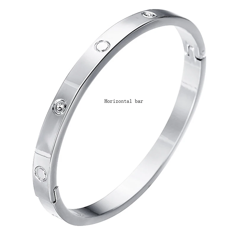 448-silver Модные Роскошные браслеты-манжеты из розового золота и нержавеющей стали, браслет для женщин, браслет с сердечком и надписью Forever Love, Знаменитые ювелирные изделия для женщин - Окраска металла: 448-silver