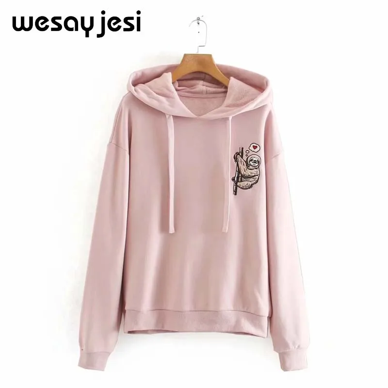 pink Autumn Winter Women Hoodie Long Sleeve O Neck Ladies Sweatshirt Casual Loose Womens Hoodies Pullover Women Plue Size - Цвет: pink