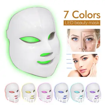 

7 Colors Led Mask Photon Electric LED Facial Mask LED Skin Rejuvenation Anti Wrinkle Acne Photon Therapy Home Salon Beauty Tool