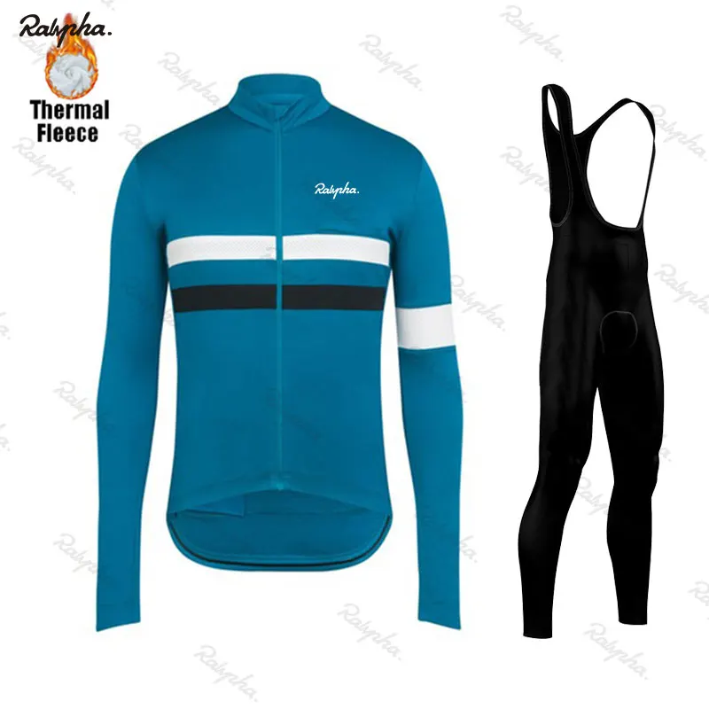 RCC Raphaing winter fleece bike suit Ropa Ciclismo men's top jersey outdoor riding mountain bike bicycle long sleeve riding suit - Цвет: 7