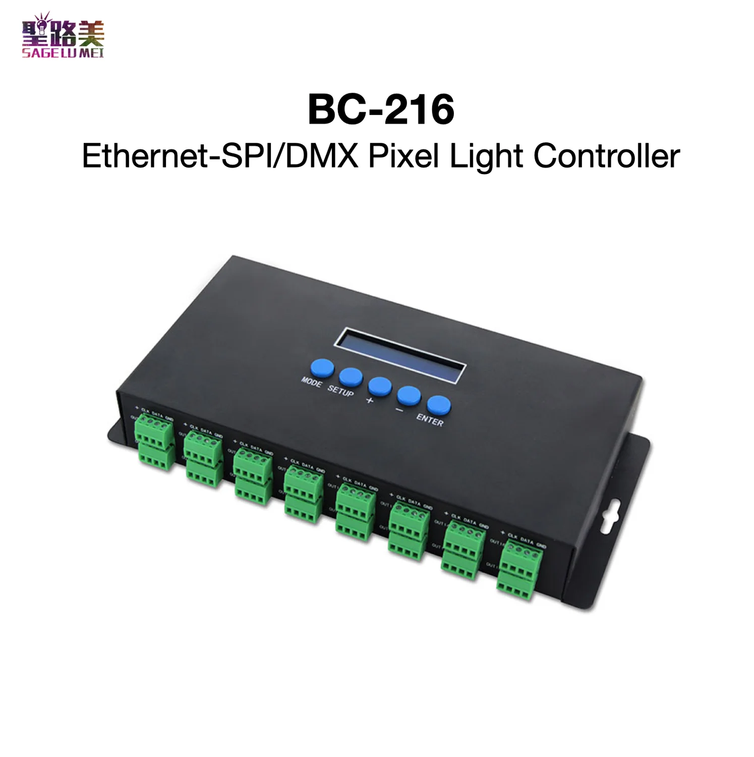 BC-216 Ethernet-SPI/DMX светильник пикселя контроллер DC5 ~ 24V 3A × 16CH RGB RGBW для большого проекта