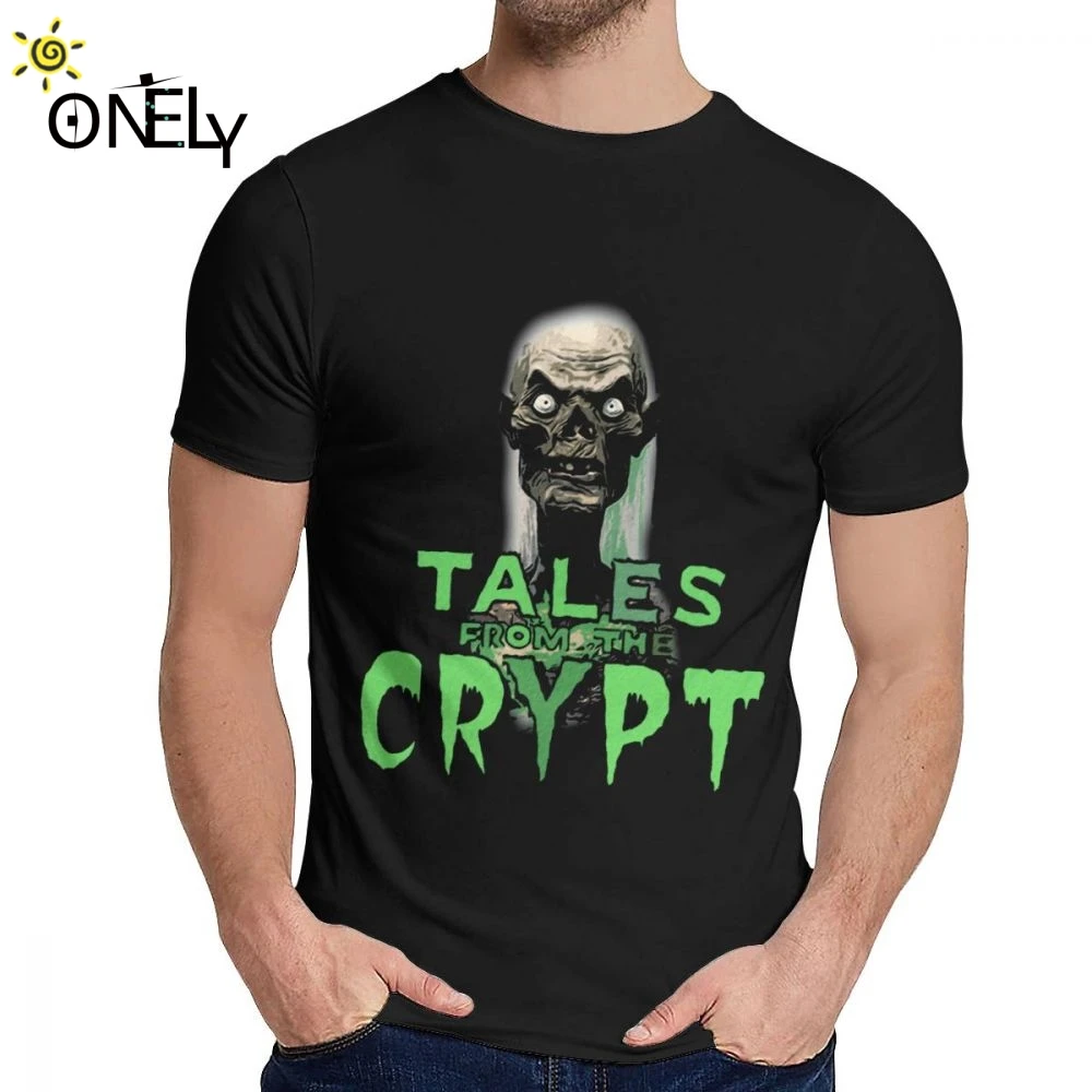 Horror Tales от Crypt Футболка Мужская винтажная Высококачественная футболка с круглым вырезом