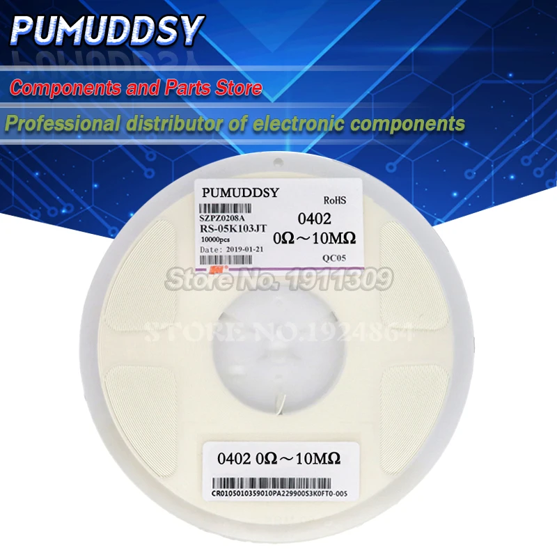 10000 piezas 0402 smd чип resistencia resistencias 0R-10M 1/16 w 47R 470R 47 K 470 | Электронные компоненты и