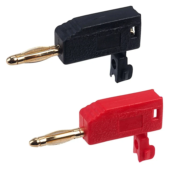 

50pcs 2mm Gold Plated Banana Plug Jack Adapter Connector Red and Black