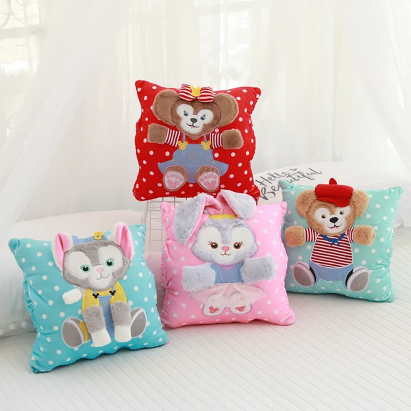 Подушка Duffy Bear Friends stellalou Rabbit shelliemei Gelatoni, складное одеяло, подушка для автомобиля, подушка для кондиционера, одеяло