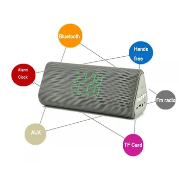 

Portable Wireless shower Speaker with Microphone TF FM Clock HD Audio Handsfree Music Sound Box for iPhone Computer