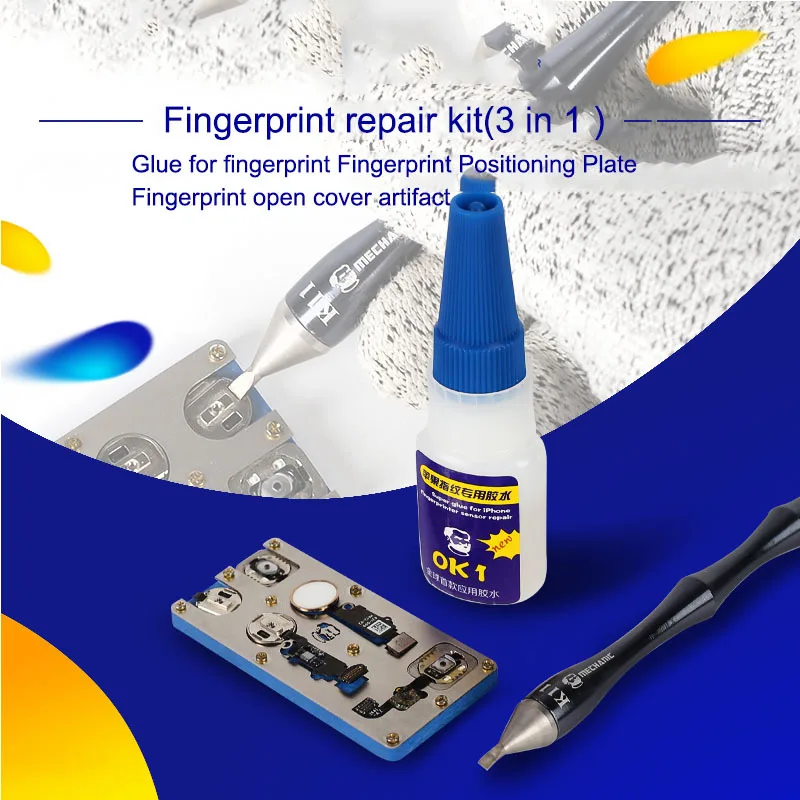 

MECHANIC fingerprint sensor iTouch repair kit OK11 3 in 1 Fingerprint Sensor Repair Kit 10ml Fingerprint Glue for iphone