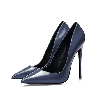 

Black Bottom Shoes 12CM Women Sexy Pumps Wedding Party High Heeled Shoe Lady Spring Autumn Stilettos Woman Thin Heels
