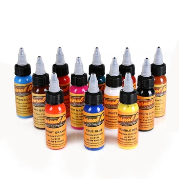 

14Pcs/Lot Tattoo Ink Set Permanent Makeup Pigment 30ml 14 Colors Ink For Body Tattoo Painting Tattoo & Body Art Ink Tinta