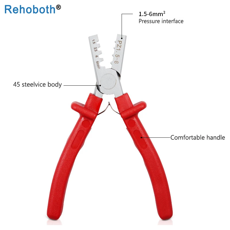 PZ1.5-6 Германия стиль небольшой обжимной плоскогубцы для кабеля конец рукава специальный инструмент сталь