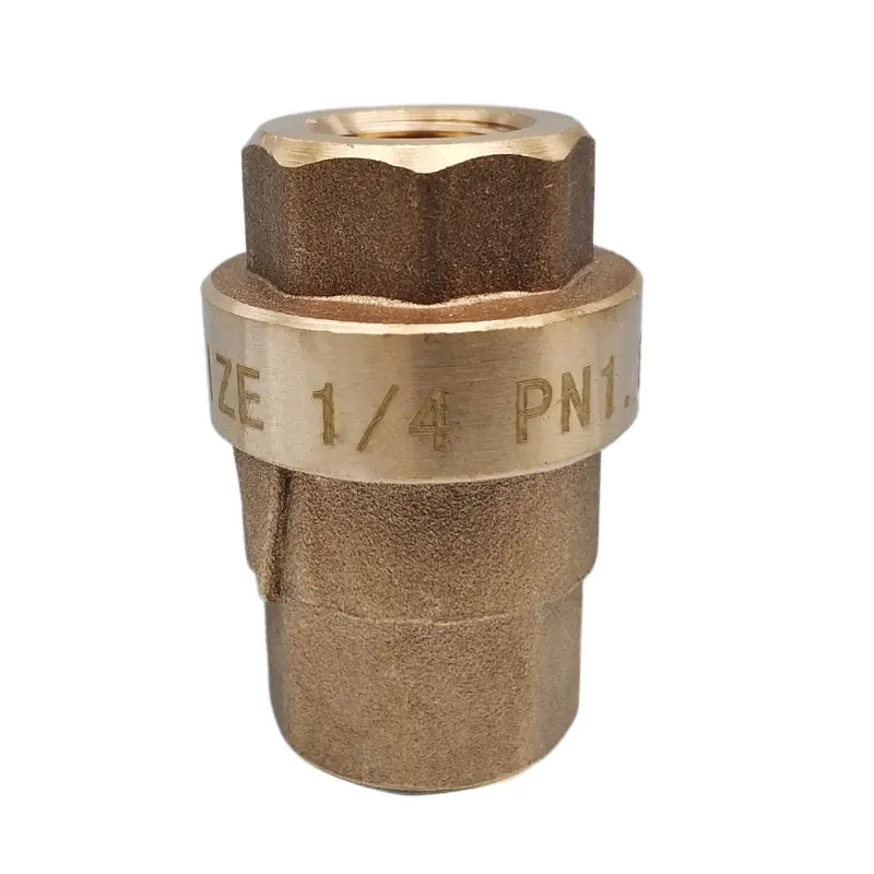 DN8 threaded check valve for screw air compressor all bronze oil return check valve rubber core