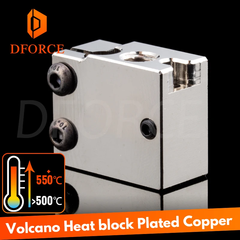 Медный нагревательный блок Dforce PT100 Volcano для гостиничного 3D-принтера экструдера DDB