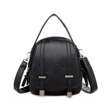  Fashion Vintage Crossbody Shoulder Bags for Women Retro PU Leather Handbag Small Pack Multi Zipper Pocket Purse Female Pouch 