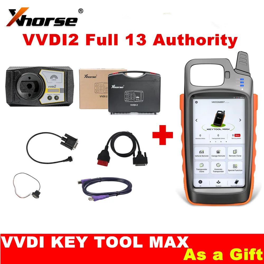 Полный программатор ключей Xhorse VVDI2 версии V6.8.2 и для BMW FEM BDC ID48 96 бит OBDII MQB Administration