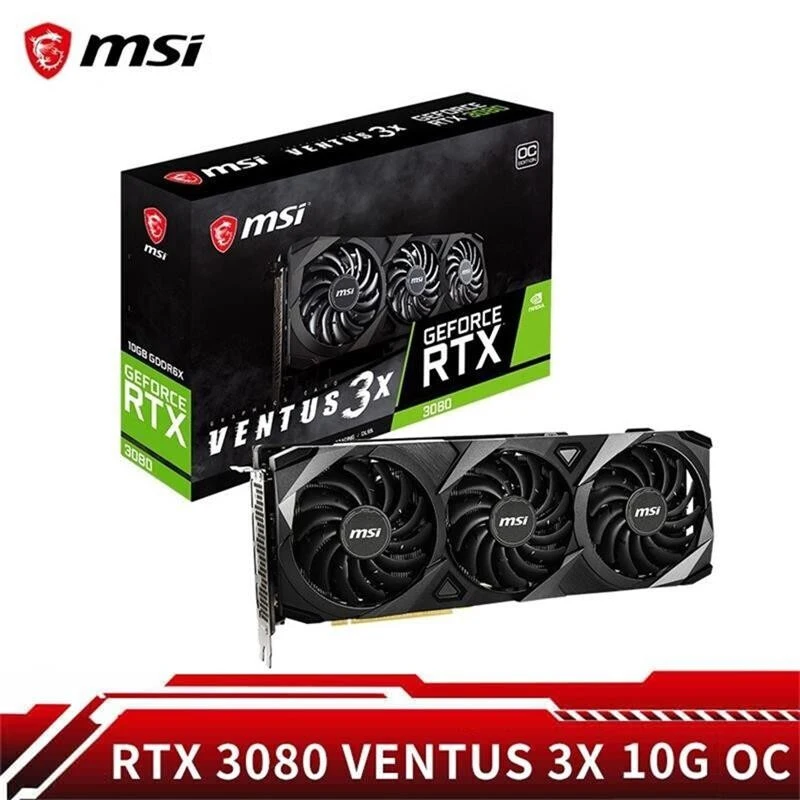 Оригинальная Видеокарта MSI GeForce RTX 3080 VENTUS 3X 10G OC для профессиональных игровых