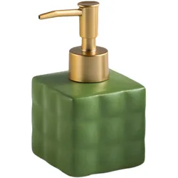 Ceramic Soap Dispensers Hotel Club Hand Shower Gel Shampoo Latex Bottle ABS Head Green/Red/Black/White 220ML Free Shipping