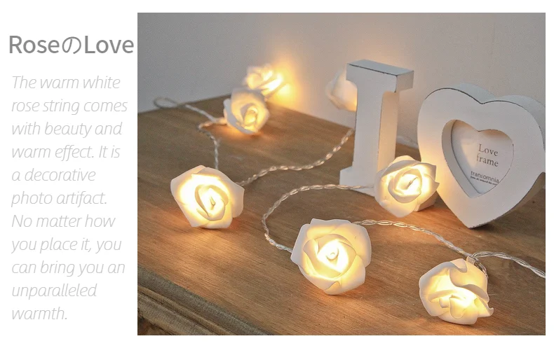 QYJSD светодиодный светильник-гирлянда с розами, декоративный светильник-Гирлянда для нового года, Рождества, спальни, свадьбы, гостиной, салона, патио, открытый светильник