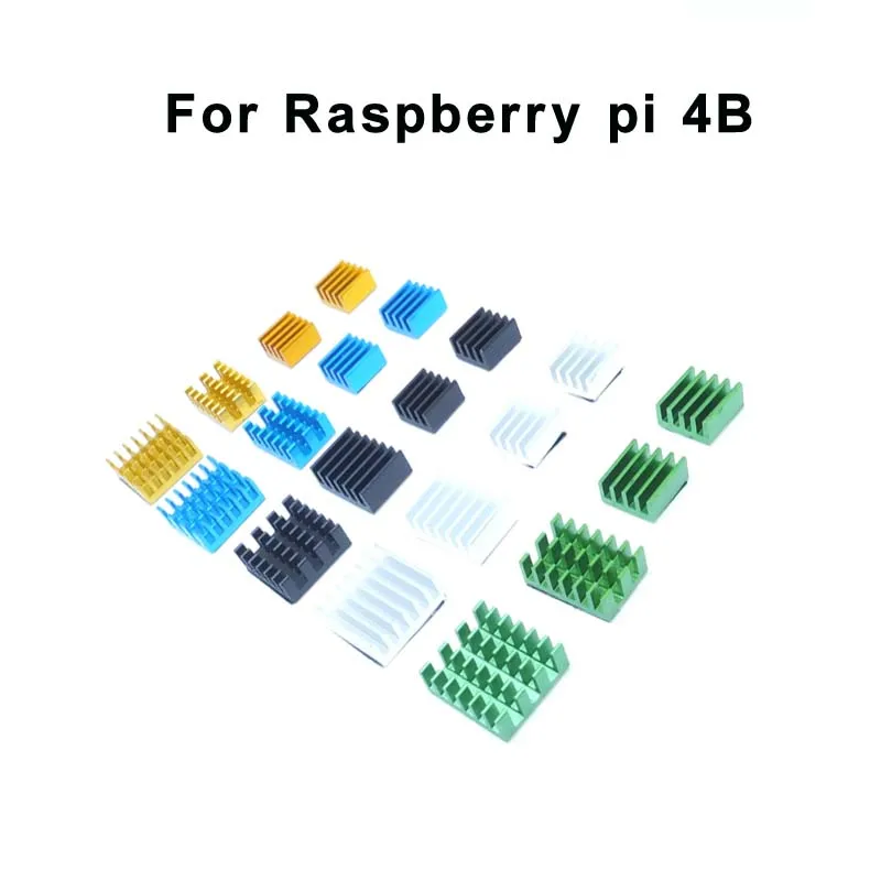 5 sets 4 шт. для Raspberry Pi 4B алюминиевый кулер радиатор комплект для Raspberry Pi 4 - Цвет: 5 sets