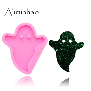 

DY0142 Shiny Halloween Ghost Silicone Molds For DIY key ring epoxy resin Mold Craft custom keychain