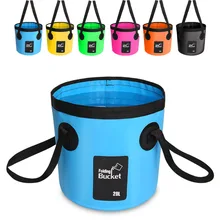 12л 20л 500Д ПВХ рыболовное ведро складные водонепроницаемые ведра портативная складная сумка для хранения на открытом воздухе Автомойка Кемпинг рыболовное ведро
