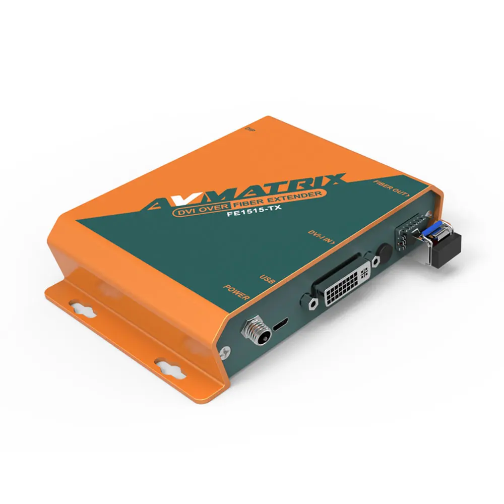 AVMATRIX FE1515 DVI i Over Fiber Extender Transmitter/Receiver kit ...