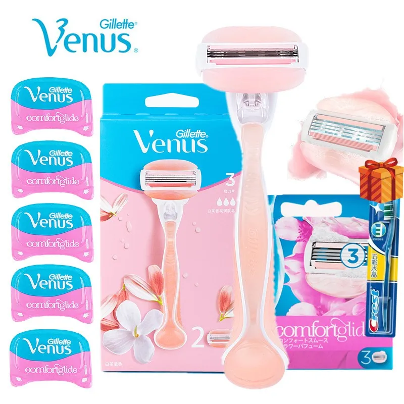 Ручная бритва Gillette Venus для женщин безопасная Женская со сменными лезвиями белого