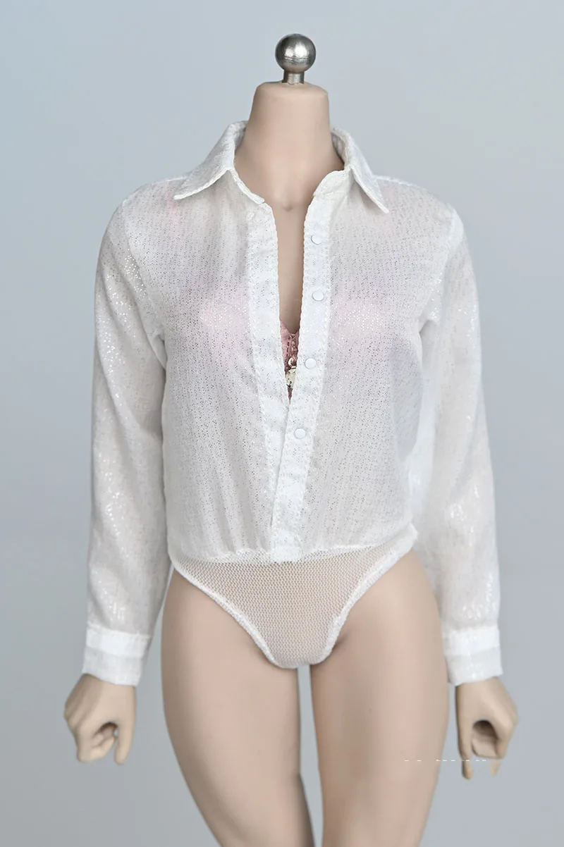 1 6 escala figura feminina boneca blusa