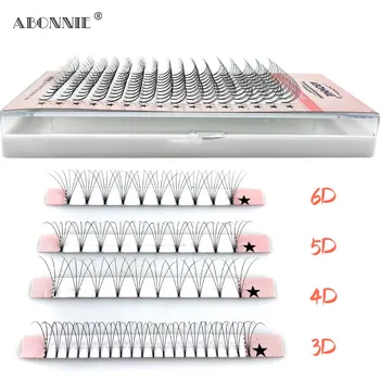 

Abonnie 16rows Premade Volume Fans Short stem Lashes Russian Volume Eyelash Extensions Make up Premade Faux Mink Lashes Supplies