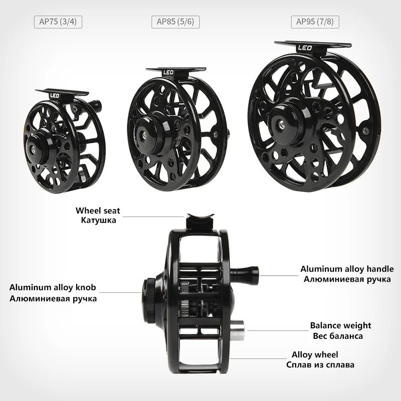 AP СЕРИЯ 3/4 5/6 7/9 алюминиевое колесо с ЧПУ для рыбной лески профессиональная катушка для ловли нахлыстом большая беседка 2 Шариковые подшипники поток 2 руки изменение