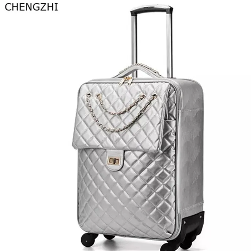 CHENGZHI роскошный чемодан на колесиках в стиле ретро 20 дюймов 24 дюйма|Чемодан