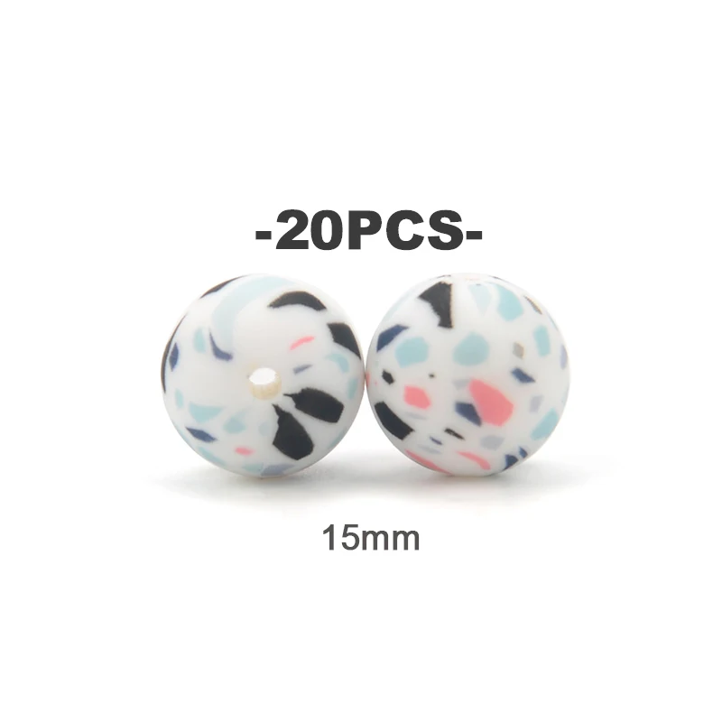 Floral and Leopard Print Silicone Bead Set