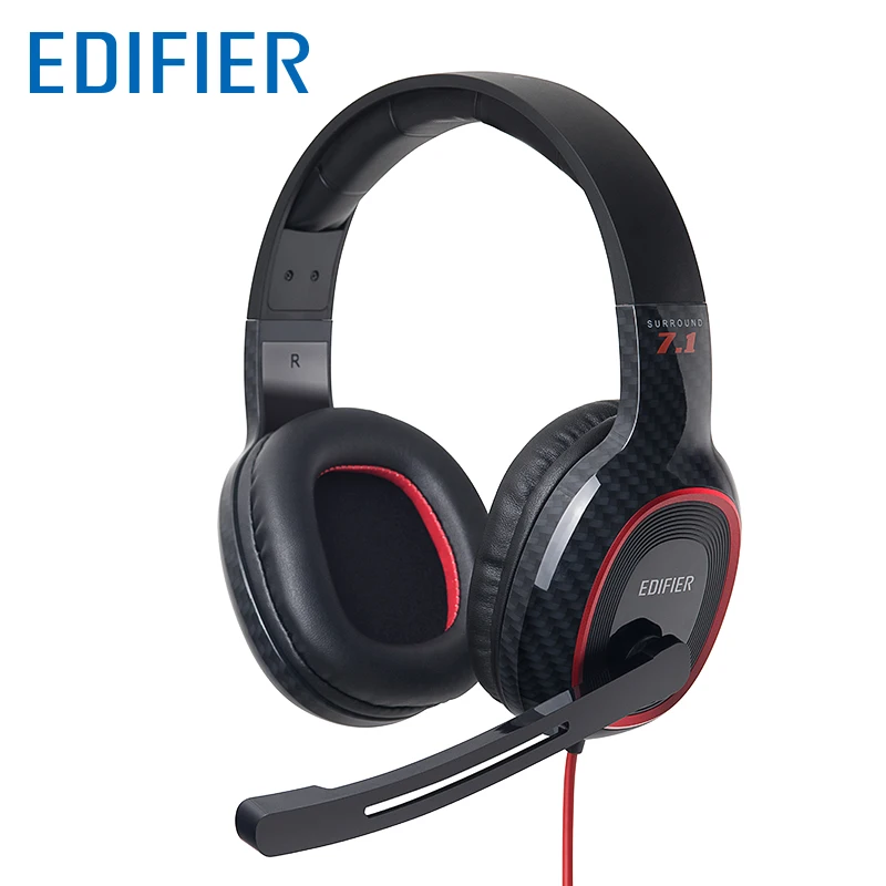 Edifier G20 игровая гарнитура музыкальные стереонаушники наушники 7,1 Virtual Surround Sound проводные наушники HD микрофон - Цвет: Black