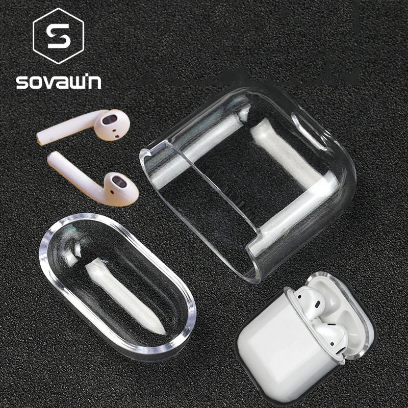 Прозрачная Беспроводная сумка для наушников для Apple Airpods, bluetooth-гарнитура, чехол для зарядки, коробка для Airpods, 1, 2 чехла