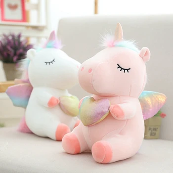 

1pcs 25cm Kawaii Fat Rainbow Fluffy Tail Unicorn Plush Toy Animal Stuffed Toys Children Toys Soft High Quality Toy Girl Gift