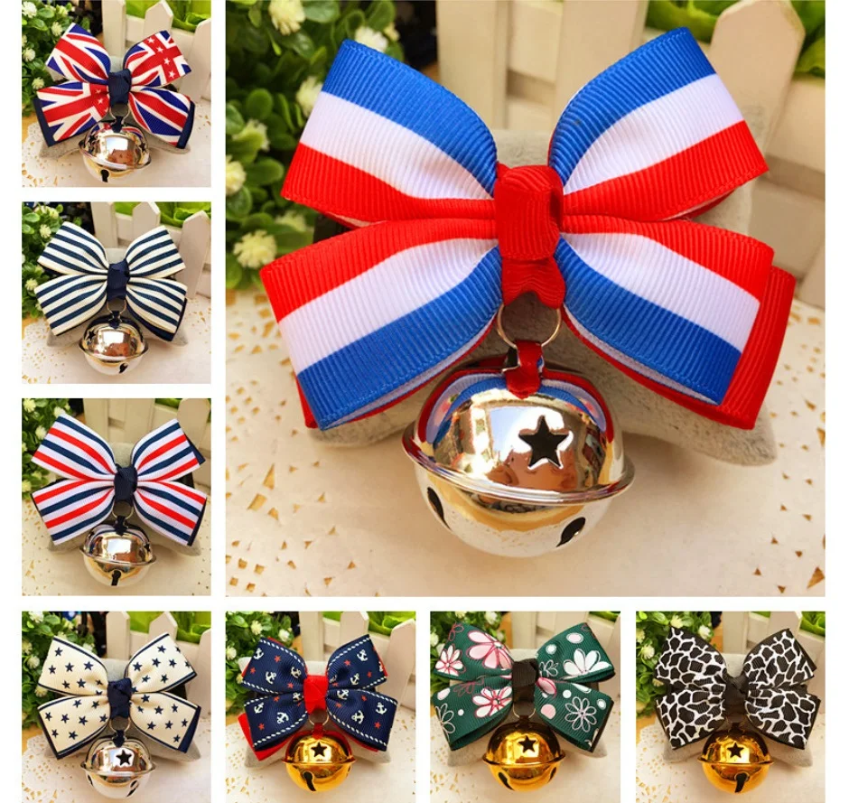 

Pet dog cat Necklace little dog bell Bow tie pet bow tie Necklace cat Teddy adjustable small dog supplies