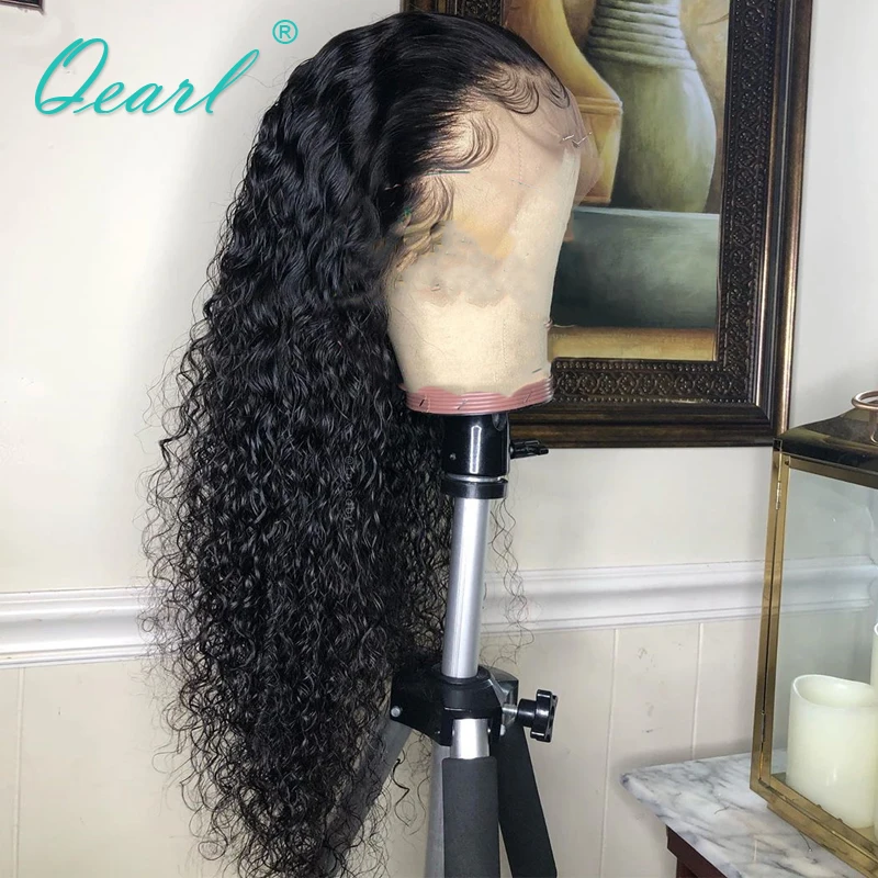 Вьющиеся Синтетические волосы на кружеве парики из натуральных волос кружевной
