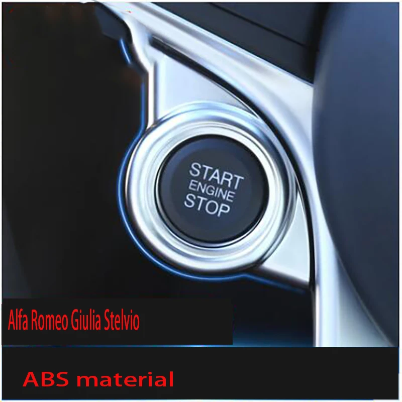 Для Alfa Romeo Giulia Stelvio ABS Матовый Хром Интерьер запуск двигателя Стоп крышка отделка автомобильные аксессуары для LHD