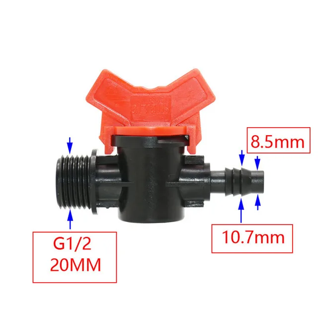 8 Mm/10 Mm/12 Mm/14 Mm/16 Mm/19 Mm Pe Tömlőkert Csap 1/2 3/4 Szál Öntözőszelep Használjon Kerti Tömlő Űrtartalmú Hordót - Image 4